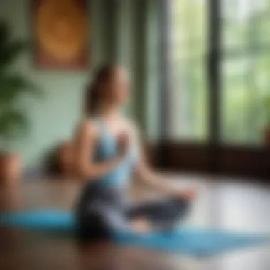 A serene yoga environment promoting mental clarity