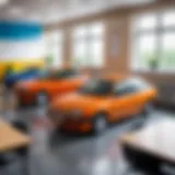 Driving lesson in a classroom setting