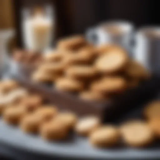 An elegant display of various biscuits on a table