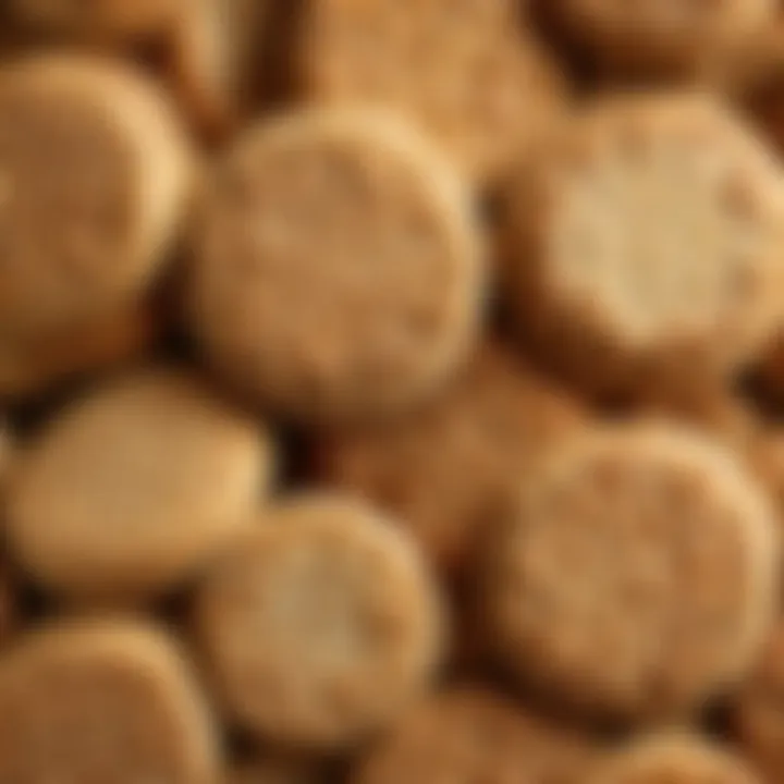 Close-up of a biscuit with texture details