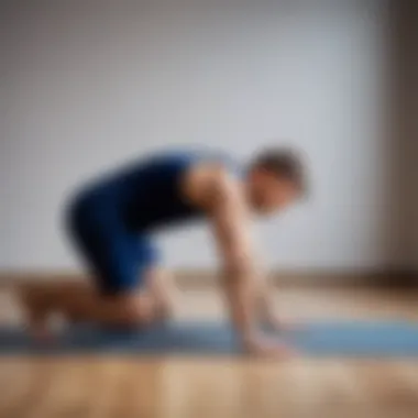 A person demonstrating a simple bodyweight exercise