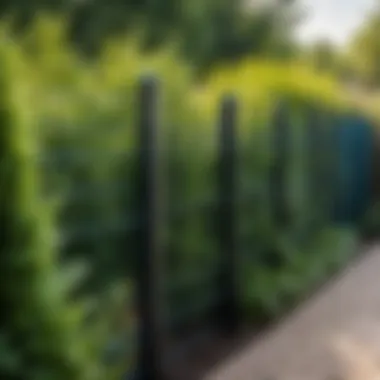 Plastic fence in a garden