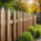 Wooden fence in a natural setting