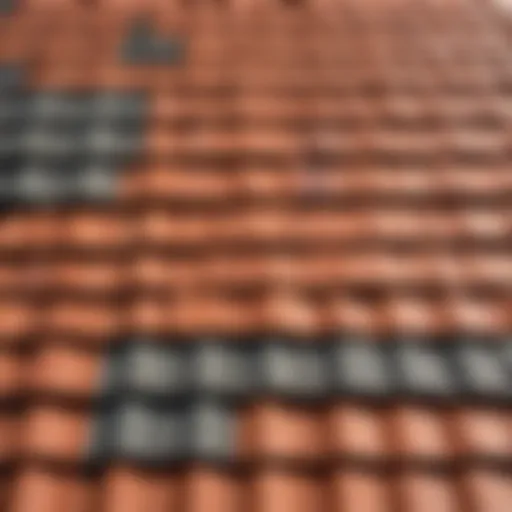 A variety of roofing materials displayed