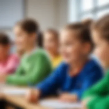 Group of children engaging positively in class