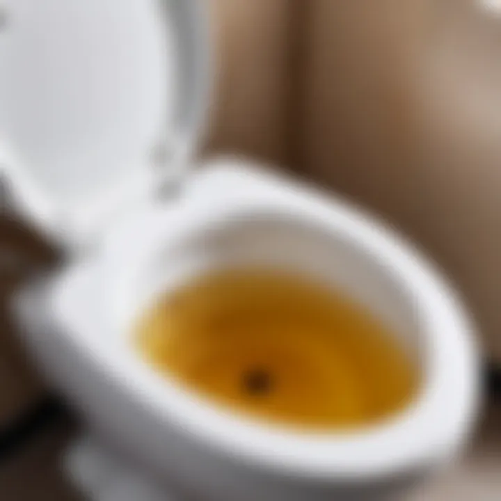 Clean toilet bowl with vinegar