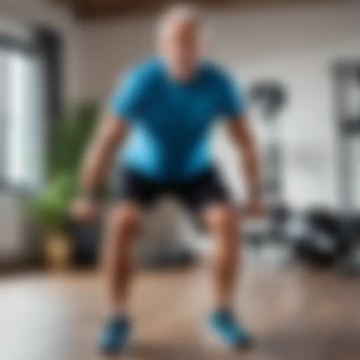 Dynamic home workout routine for older adults