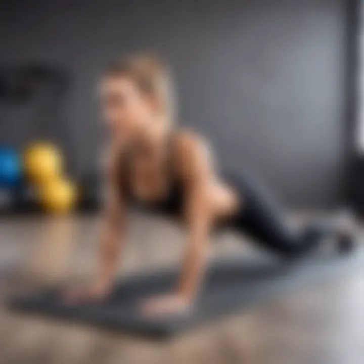 A person performing core strengthening exercises on a mat.