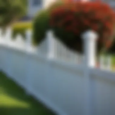 Vinyl fence in a suburban backyard setting