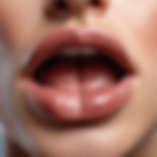 Detailed illustration of lips anatomy