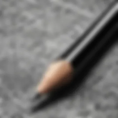 Close-up of detailed pencil work on patterns