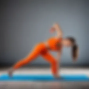 Yoga practitioner demonstrating flexibility poses