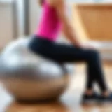 Core strengthening exercise with a stability ball