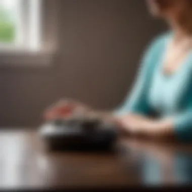 Person engaged in a calming mindfulness meditation