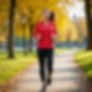 An individual engaging in outdoor physical activities