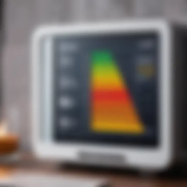 Energy consumption graph of heating devices