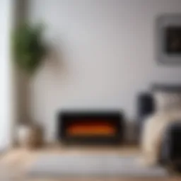 Energy-efficient heater in a modern living room