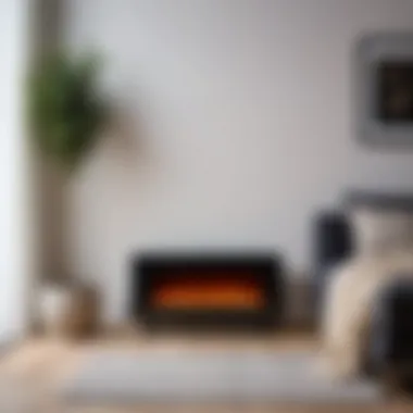 Energy-efficient heater in a modern living room