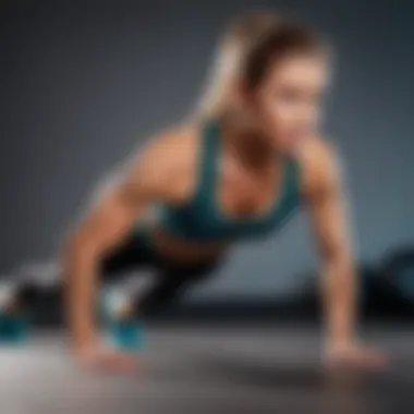 A woman performing plank exercise