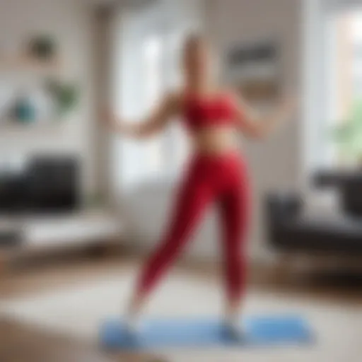 Dynamic workout session in a living room