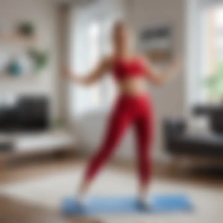 Dynamic workout session in a living room