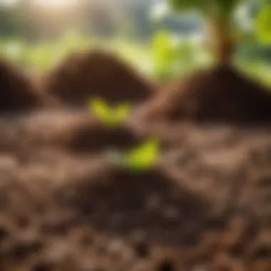 A close-up of biodynamic preparations, highlighting natural ingredients used in enhancing soil health.