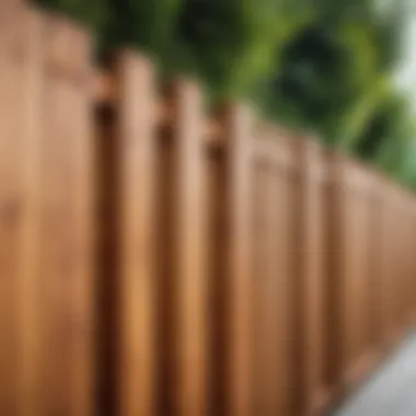 A beautifully crafted wooden fence showcasing natural wood grain and design.