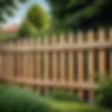 Traditional wooden fence in a garden