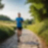 Runner on a scenic path