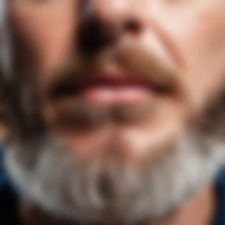 Soft facial hair close-up