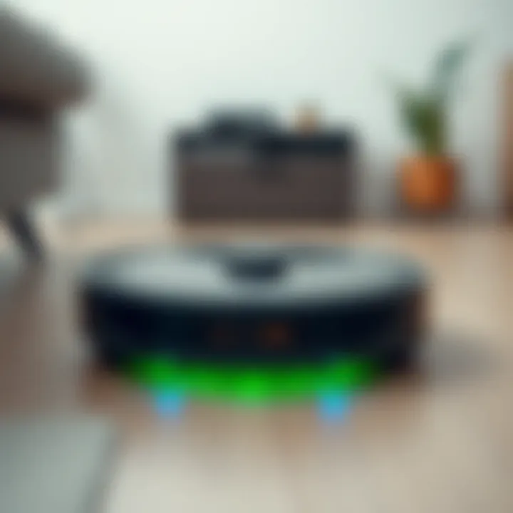 Robotic vacuum cleaning in action