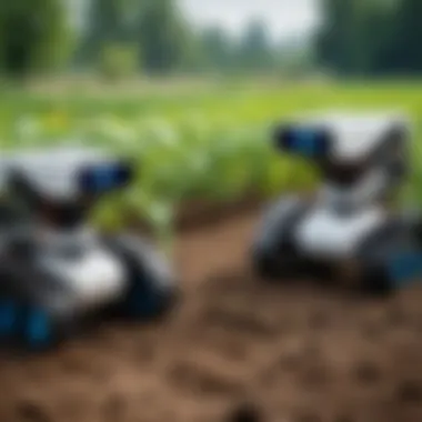 Garden robots assisting in cultivation