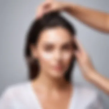 Application of a hair mask on scalp