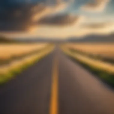 A clear road stretching into the horizon, symbolizing the journey towards goals