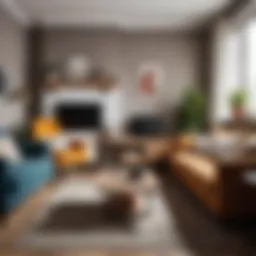 Cozy living room with clutter