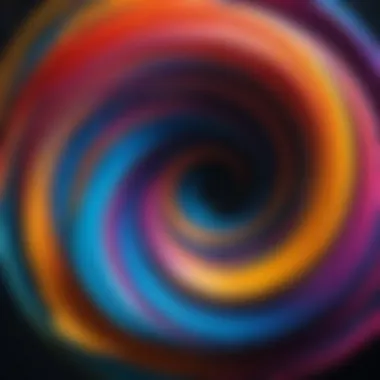 An abstract depiction of swirling colors representing complex emotions.