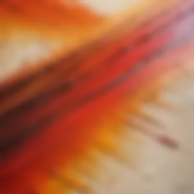 Close-up of brush strokes on canvas