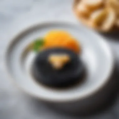 An elegant dish showcasing the final product of salted caviar