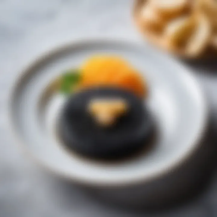 An elegant dish showcasing the final product of salted caviar