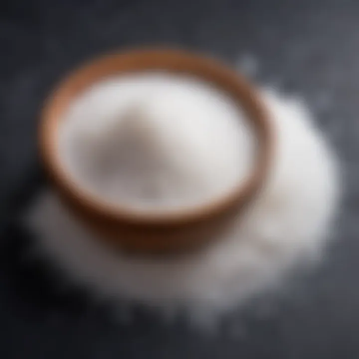 A selection of high-quality salt suitable for caviar