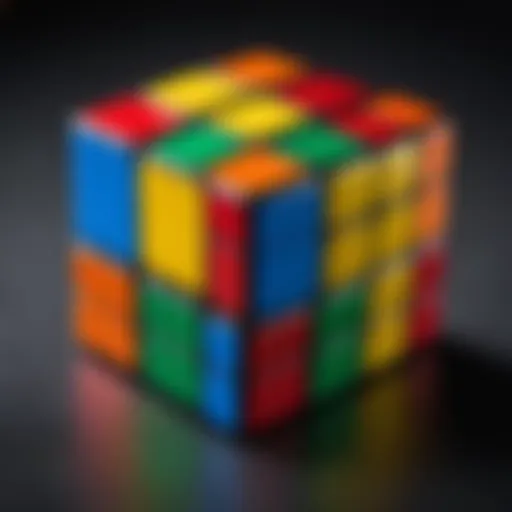 Colorful Rubik's Cube with arranged sides