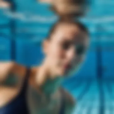 A swimmer demonstrating body position for effective freestyle swimming