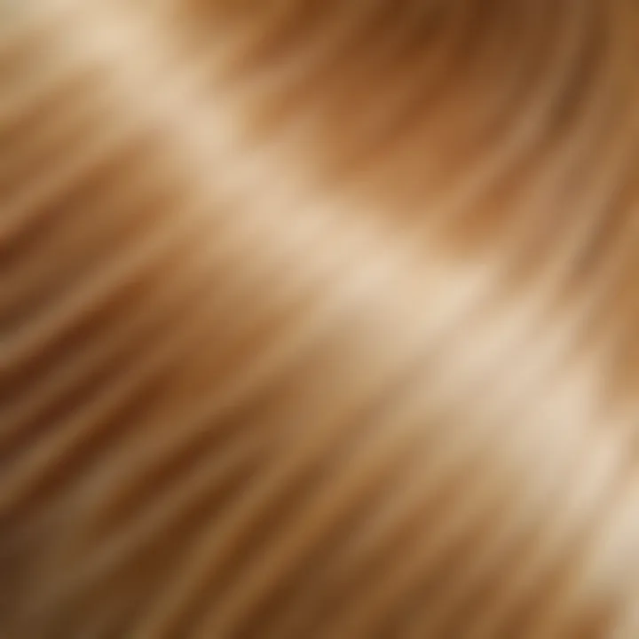 A close-up of freshly lightened hair texture.