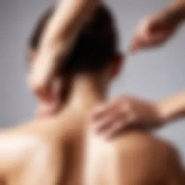 Illustration of back massage techniques highlighting pressure points