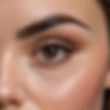 Detailed guide showcasing eyebrow filling techniques