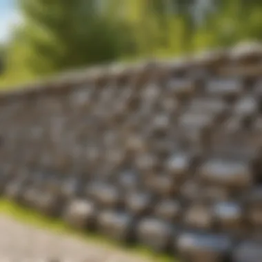 Stone wall providing privacy in a rural area