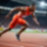 A sprinter showcasing peak speed on the track