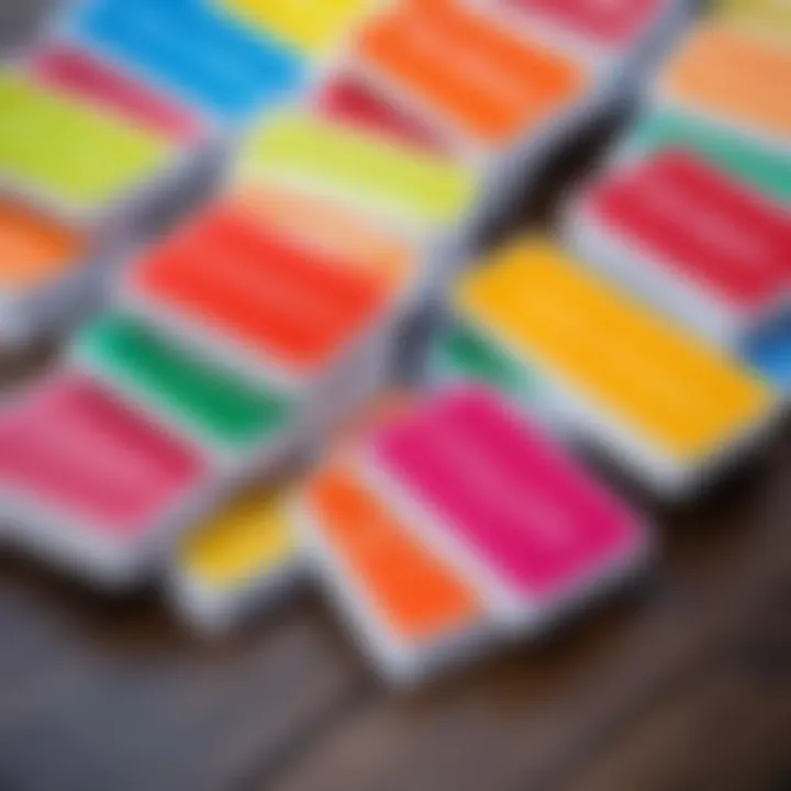 Colorful flashcards designed to enhance vocabulary retention