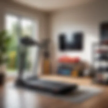 Motivational home fitness setup to inspire healthy lifestyle