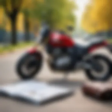 Visual representation of motorcycle training materials